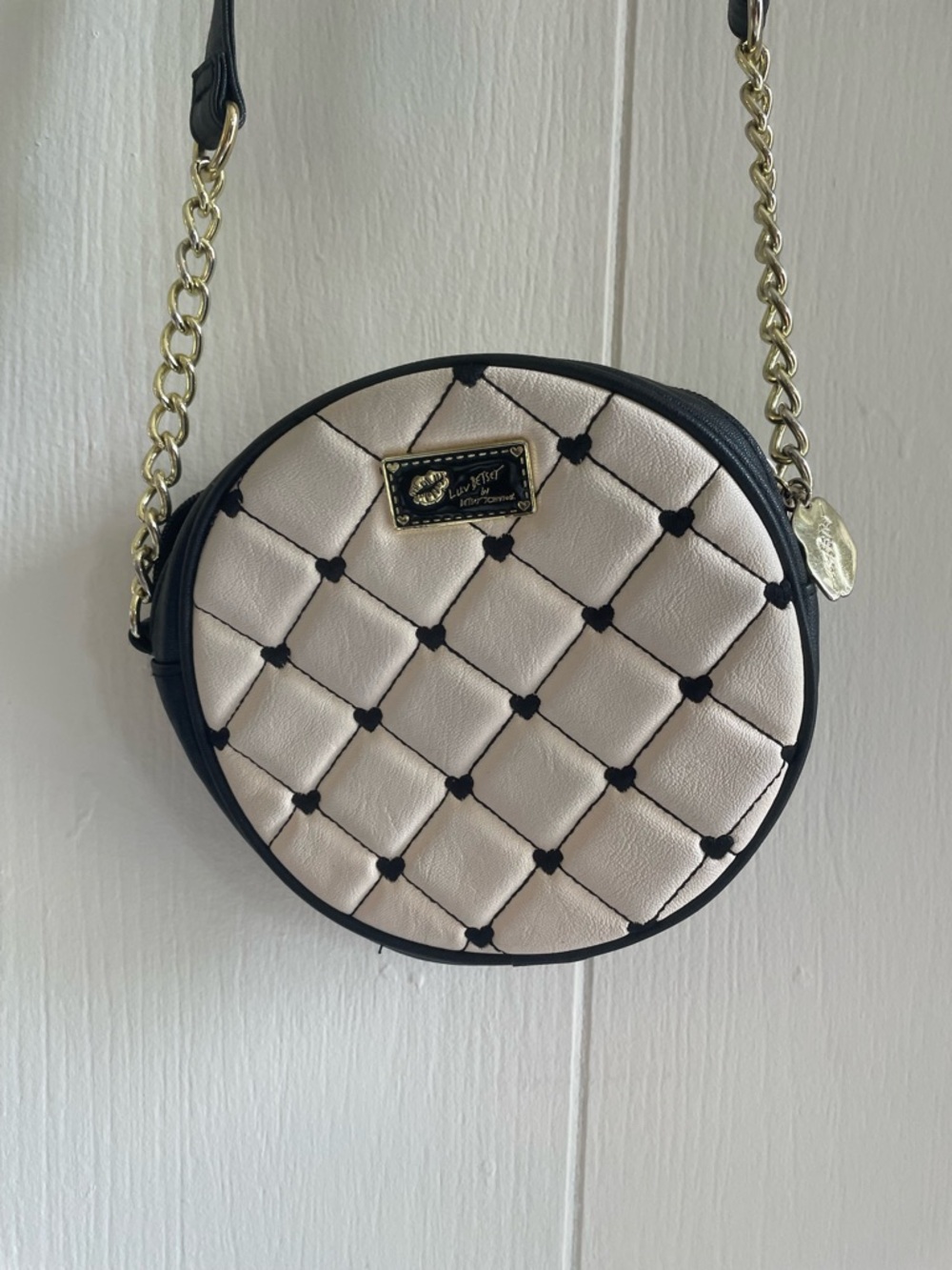 Round Quilted Crossbody Bag by Luv Betsy
